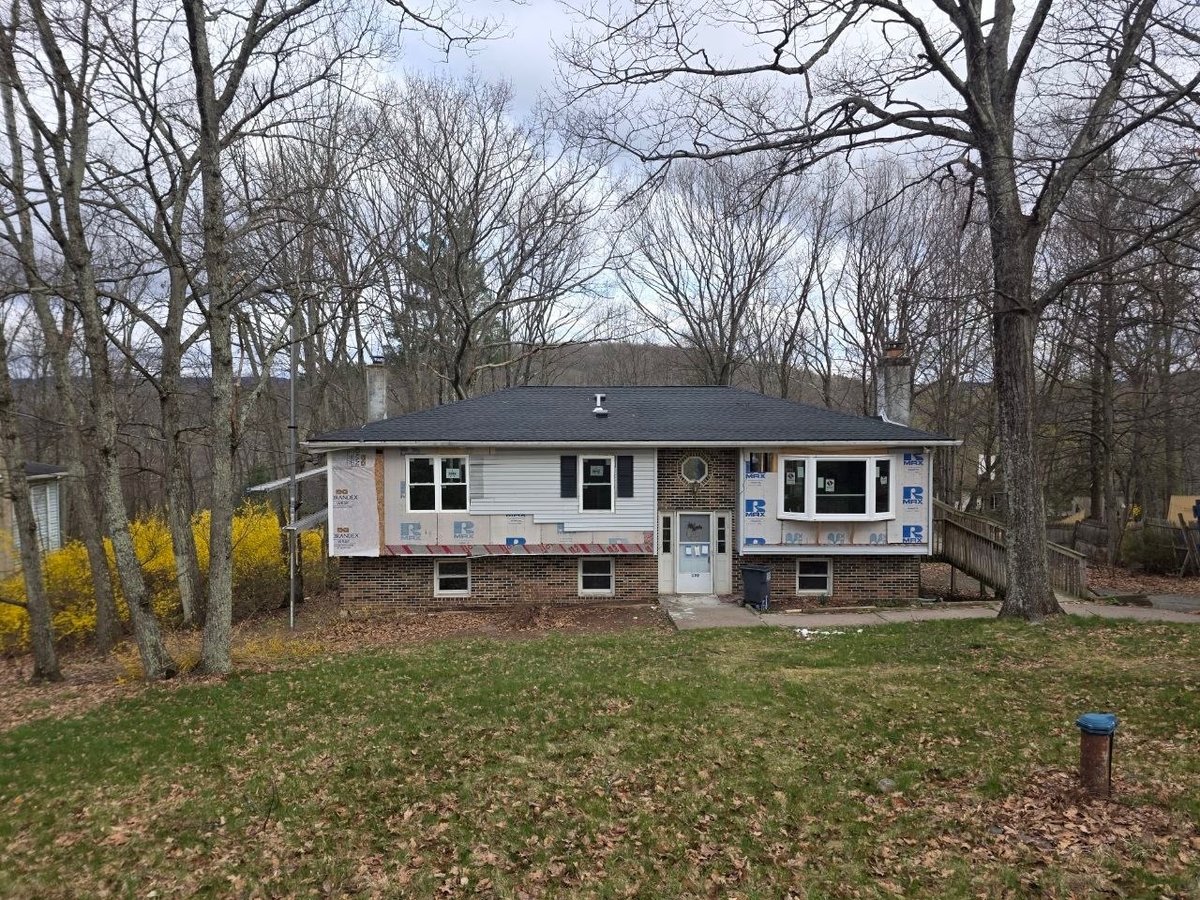 House before siding installation