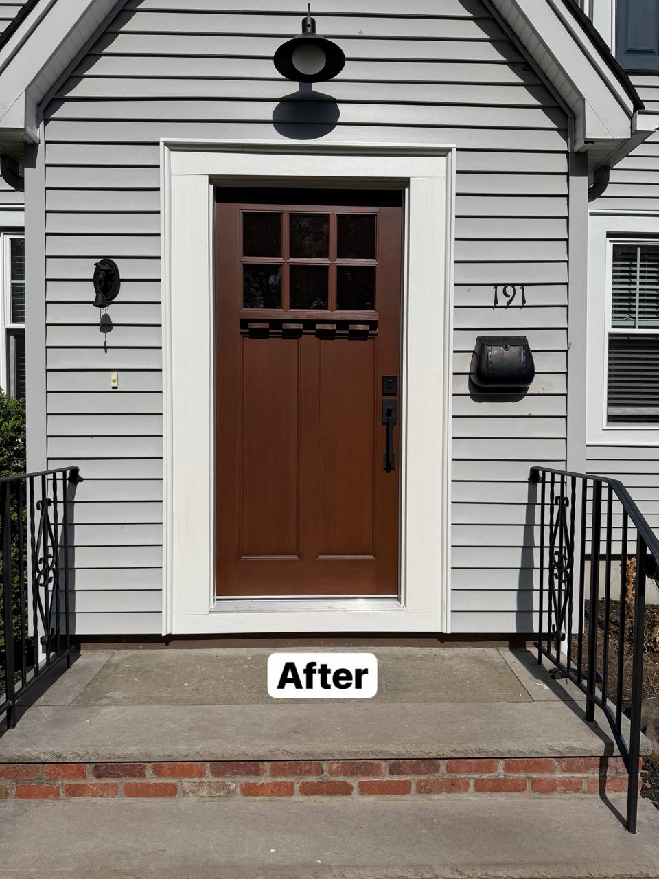 New door after installation
